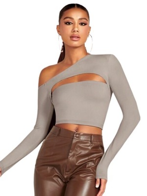 SHEIN BLUZKA DAMSKA Z DŁUGIM RĘKAWEM BASIC 36 ŁLQ