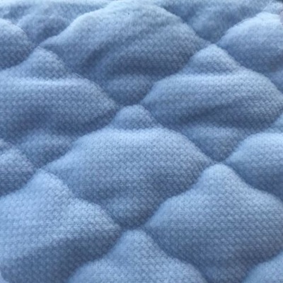 Tkanina velvet pikowany BŁĘKIT 1mb
