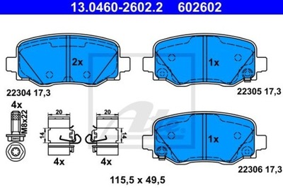 ZAPATAS HAM.TYL FIAT 500X 14-  