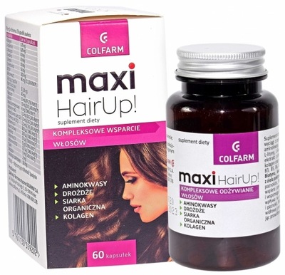 Maxi HairUp! włosy siarka biotyna 60 kapsułek