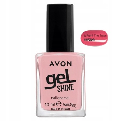 Avon Gel Shine 11569 paint the town 10 ml lakier do paznokci