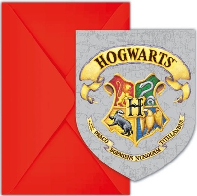 Zaproszenia HARRY POTTER Hogwart Urodziny 6szt.