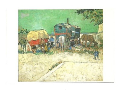 Pocztówka - van Gogh, Obóz cygański niedaleko Arles ...