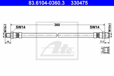 CABLE DE FRENADO ELÁSTICO 83.6104-0360.3  