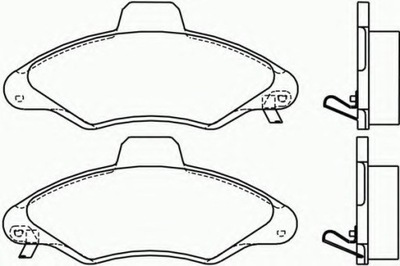 ZAPATAS DE FRENADO PARTE DELANTERA FORD ESCORT 1995-  