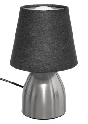 Dekoracyjna lampka LAMPA E14 stołowa Srebrno-szara