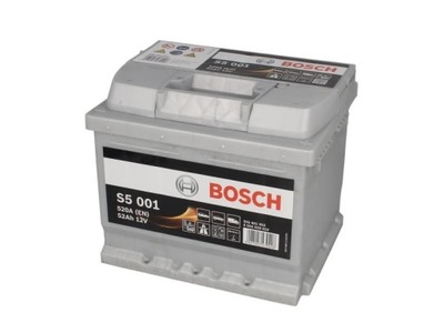 АККУМУЛЯТОР BOSCH 12V 52AH/520A S5 P+