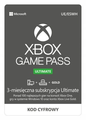 Xbox Game Pass Ultimate | 3 miesiące | Kod