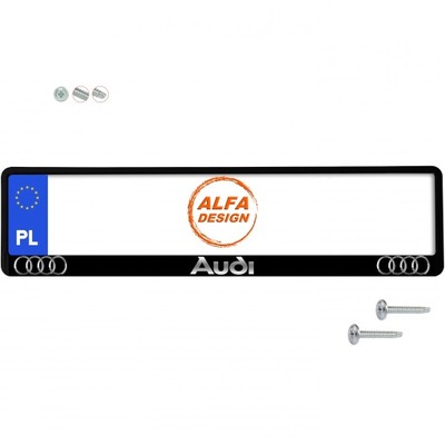 CUADRO CUADROS PARA TABLICE REJESTRACYJNA AUDI 1 PIEZAS WKRETY REGALO  