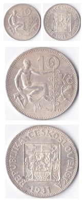 CZECHOSŁOWACJA - 10 srebrnych koron z 1931 roku. Nr.367.