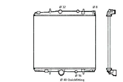 РАДИАТОР CITROEN C8 2,0 2,2B 02- NRF