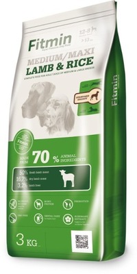 FITMIN Adult Medium / Maxi Lamb & Rice 3kg