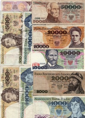 Zestaw banknotów PRL 32 sztuki