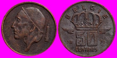 Belgia 50 centymów 1971 r L117