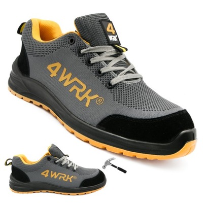 BUTY ROBOCZE MĘSKIE DAMSKIE LEKKIE Z NOSKIEM SKÓRZANE SPORTOWE R. 45