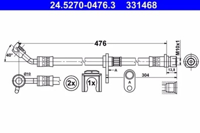 ATE 24.5270-0476.3 CABLE BRAKE ELASTIC  