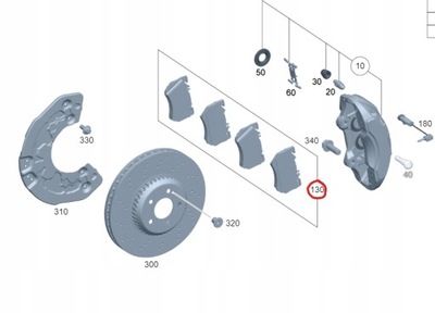 Оригінальні гальмівні колодки гальмівні перед mercedes-benz cle/glc фото №1
