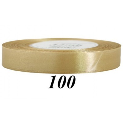 KOLOROWA Taśma Ozdobna Do SCRAPBOOKINGU Wstążka Satynowa 12MM/32MB ZŁOTA