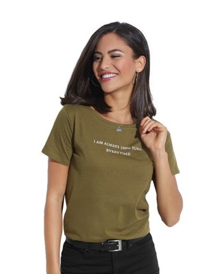 BLUZKA DAMSKA Tshirt koszulka 100% SURE KHAKI *S