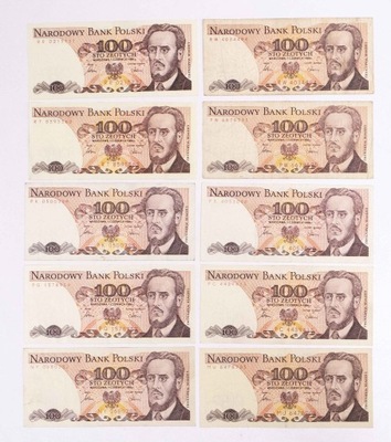 ZESTAW BANKNOTÓW PRL 100 ZŁ - nr 64