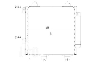 ABAKUS CONDENSADOR DE ACONDICIONADOR C1 05- 1.0 I 12V PEUGEOT 107 05- TOYOTA  