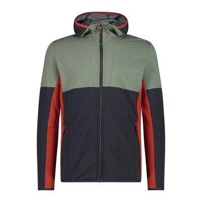 Bluza męska CMP Zip Hood antracite/salvia 50