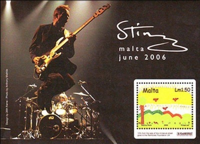 Malta 2006 Znaczki Bl 34 ** muzyka Sting koncert