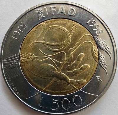 1627 - Włochy 500 lirów, 1998