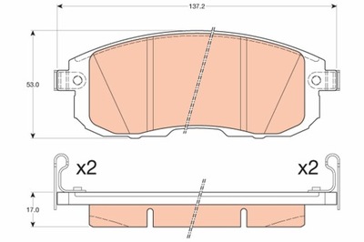 КОЛОДКИ ТОРМОЗНЫЕ NISSAN ПЕРЕД JUKE 10- GDB3616