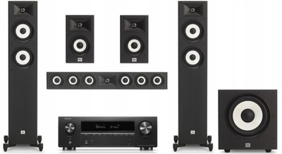 JBL STAGE KINO DOMOWE 5.1 A170 + A120 + A135C + SUB A100P + DENON AVR-X1700