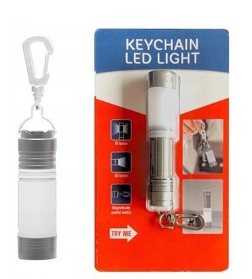 Breloczyk do kluczy z lampką LED latarka światło boczne
