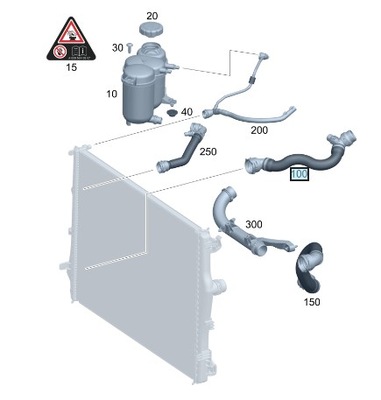 Шланг труба wody mercedes c klasa w206 21- фото №1