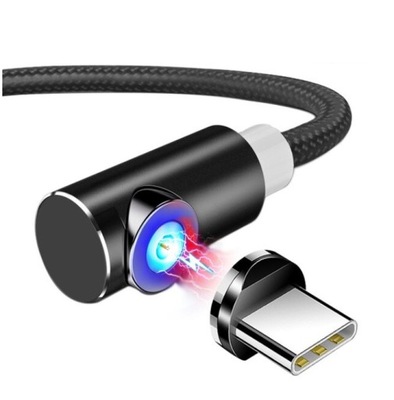 Kabel Ładowania USB Typ C 2m Boczny Magnetyczny