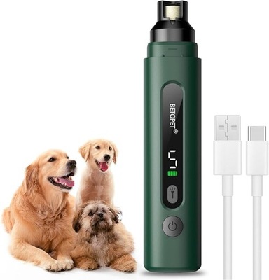 Szlifierka do pazurów dla psów i kotów z oświetleniem LED i cichą pracą