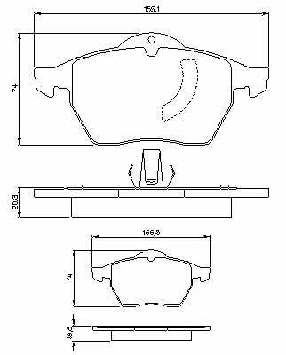 Гальмівні колодки ham. перед opel calibra 92-97, vectra b -03 фото №1