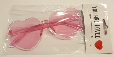 Okulary Zakochanych Walentynki różowe serca