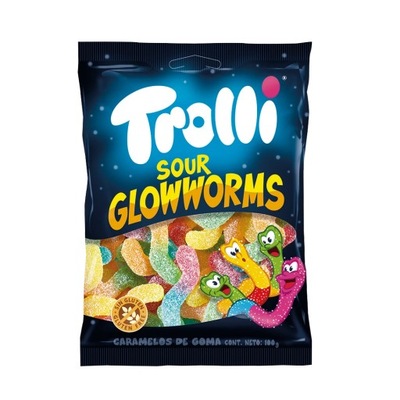 Żelki Sour Glow Worms Trolli 1kg worek