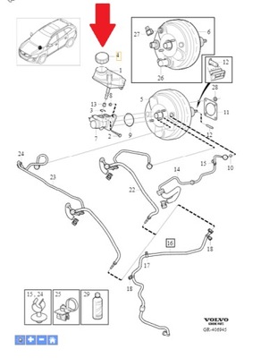 TAPADERA DE TANQUE DE LÍQUIDO DE FRENADO CON 32256526  