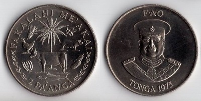 TONGA 1975 2 PA'ANGA FAO RZADKA
