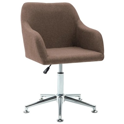 Obrotowe krzesło biurowe, brązowe, tkanina