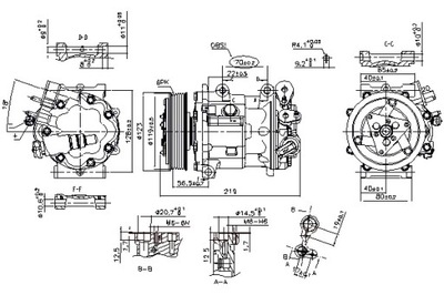 NISSENS COMPRESOR DE ACONDICIONADOR CITROEN C5 C5 II C5 3 C6 PEUGEOT 407  