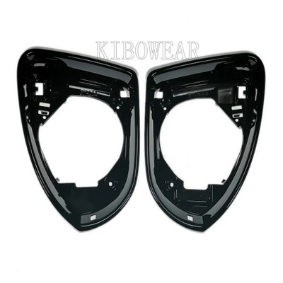 GLOSSY BLACK SIDE MIRROR HOUSING FRAME TRIM PARA VW GOLF 7 MK7 7.5 GT~52636  