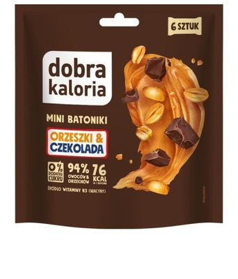 Mini batoniki orzeszki i czekolada Dobra kaloria