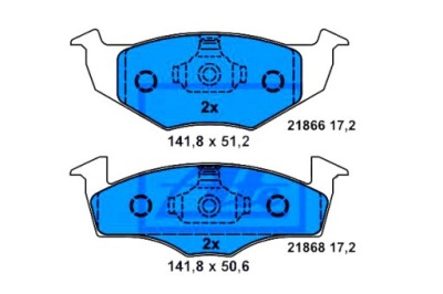 Ate гальмівні колодки гальмівні vw перед fox lupo polo 94- at фото №1