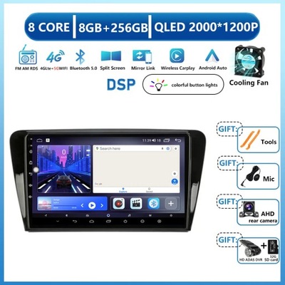 RADIO NAWIGACYJNE GPS PARA VOLKSWAGEN SKODA OCTAVIA 3 A7 2013-2018 ANDROID 13  