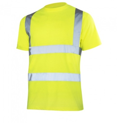 Przewiewna koszulka robocza ostrzegawcza t-shirt odblask T-REF YELLOW r.3XL