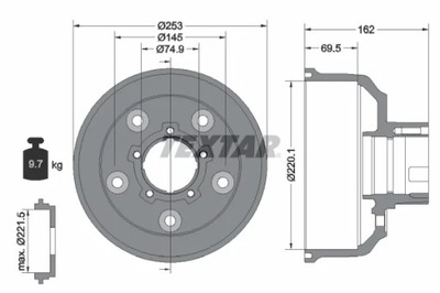 94037200 BEBEN DE FRENADO KIA T. K2500/2700 99-  