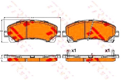 TRW PADS BRAKE ISUZU FRONT D-MAX - milautoparts-fr.ukrlive.com