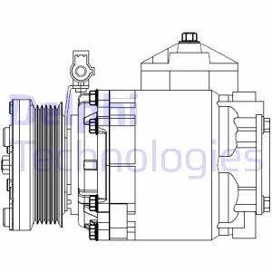 Компрессор ford transit connect компрессор, кондиционер, компрессор cs20525 фото №1