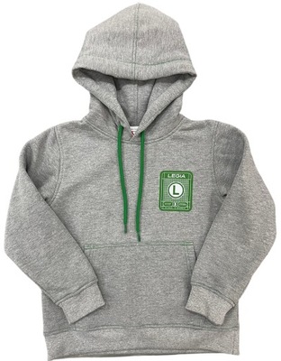 Bluza Dziecięca Legia Warszawa-HOODIE szara roz. 164